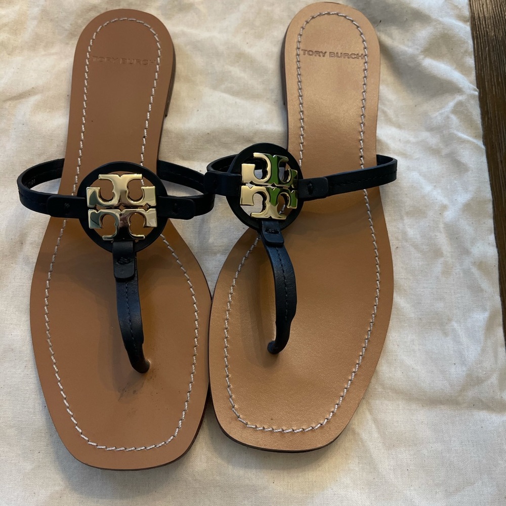 tory birch sandals black size 7.5